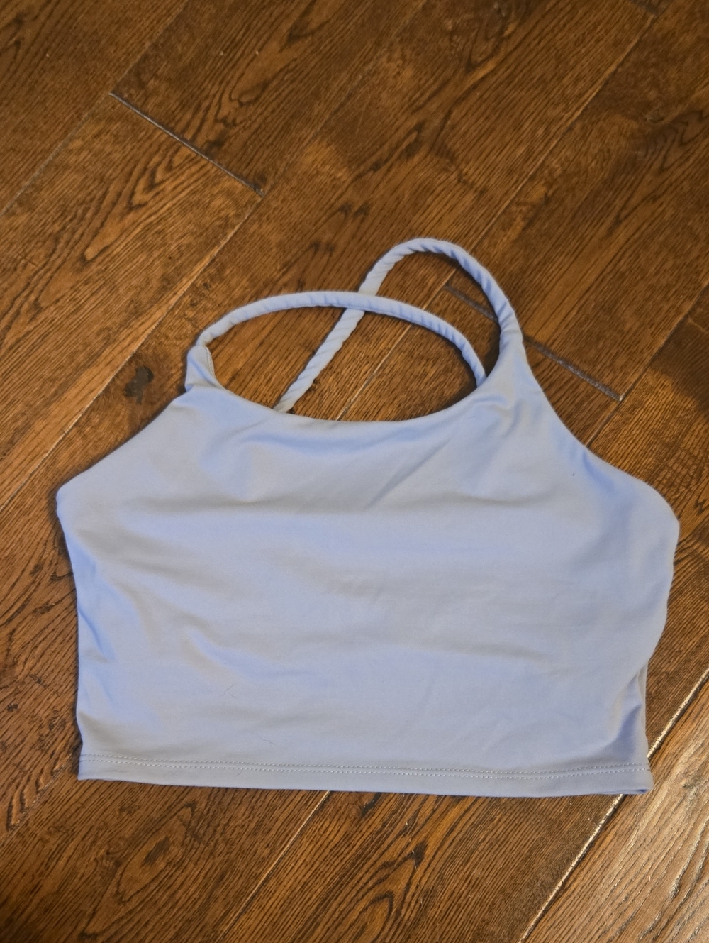 Light Blue Women's Strappy Crop Tank Top